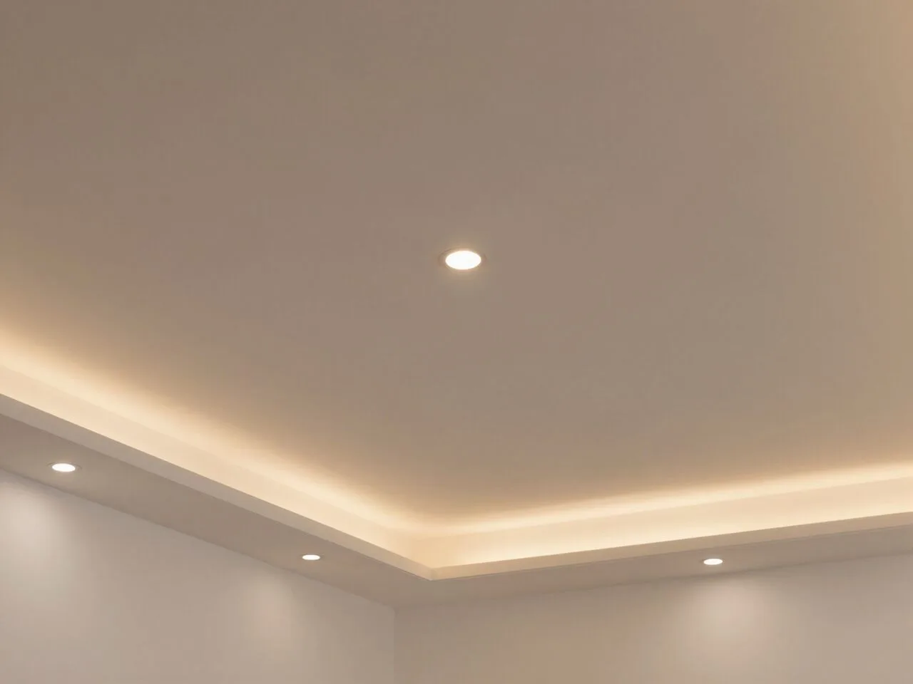 Beispielbild: indirekte LED-Lichtvoute in einer abgehängten Decke