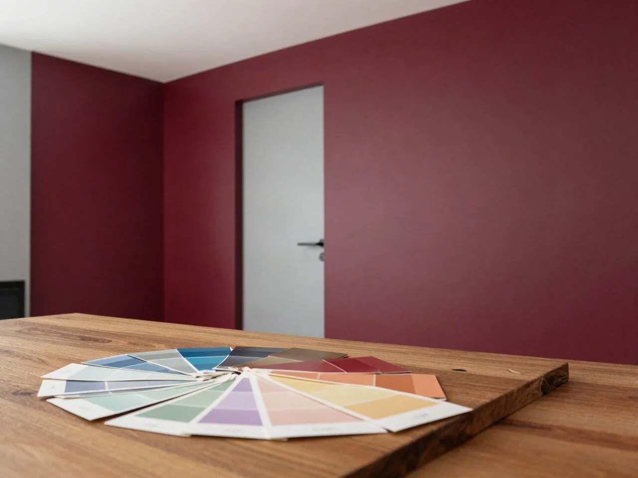 Beispielbild: Wohnraum mit farbig gestalteter Akzentwand